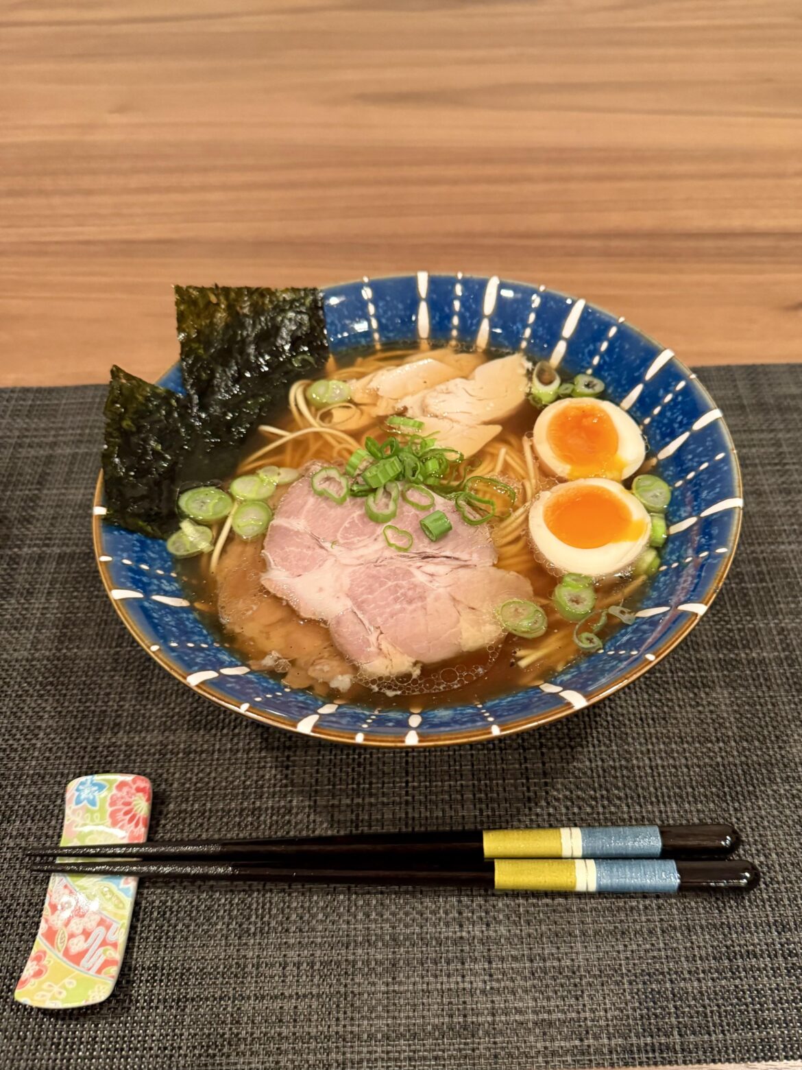 First attempt at Shoyu, chicken and pork shoulder chashu