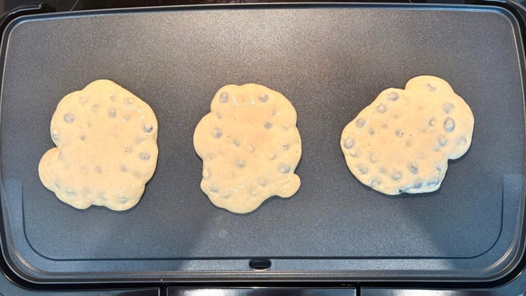 Blueberry pancakes - perfectly imperfect.