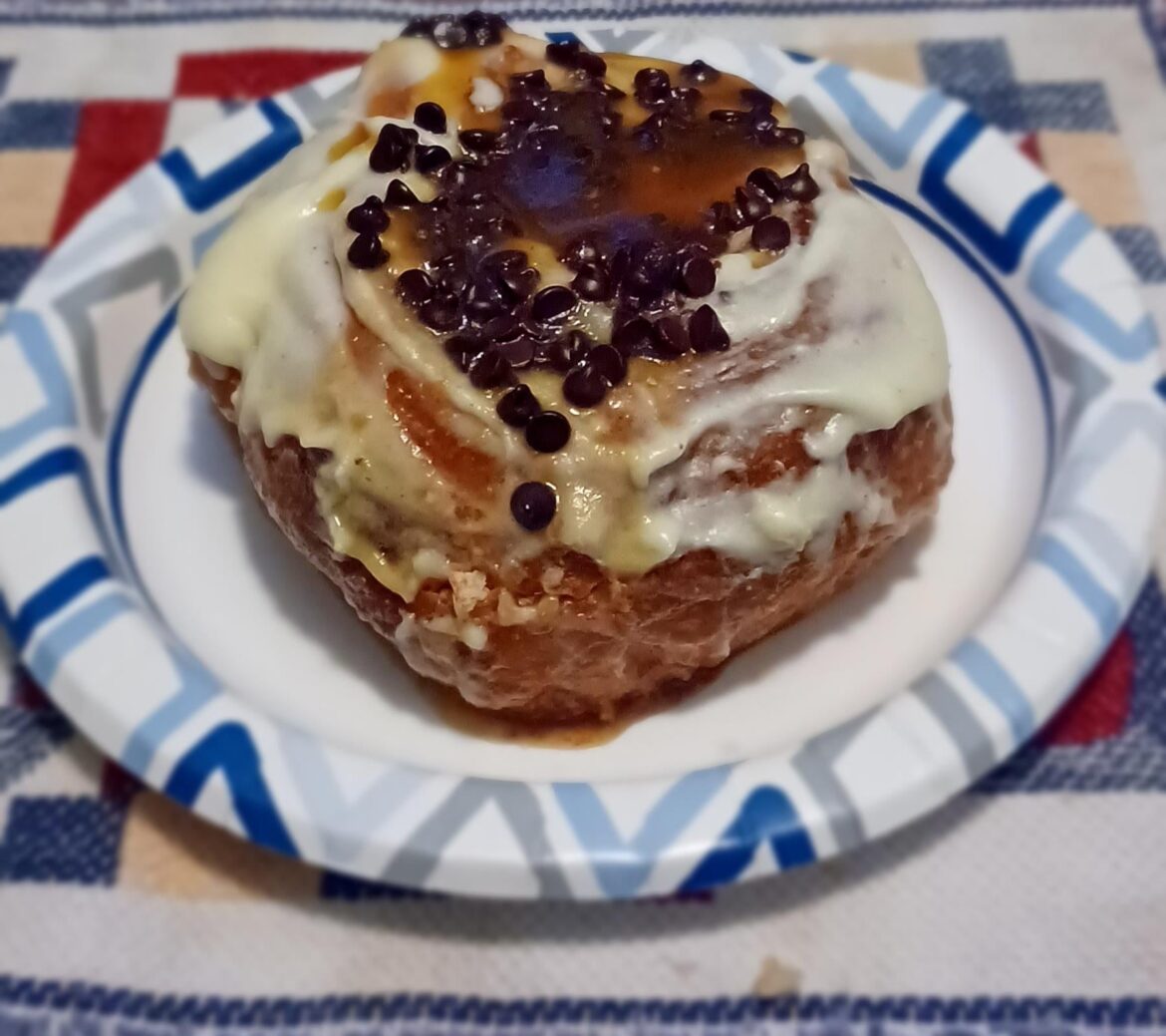 Chocolate Caramel Irish Cream cinnamon roll
