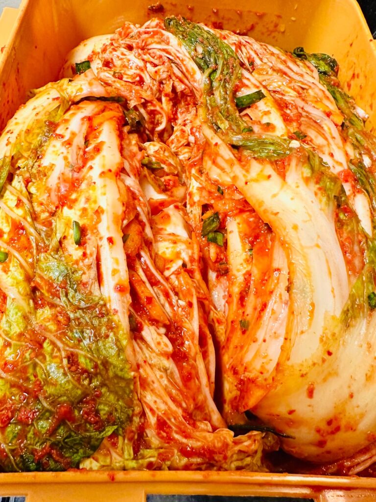 Homemade kimchi