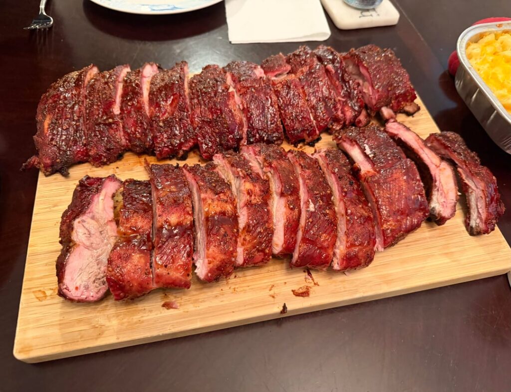 First time smoking baby backs on my new pellet smoker!