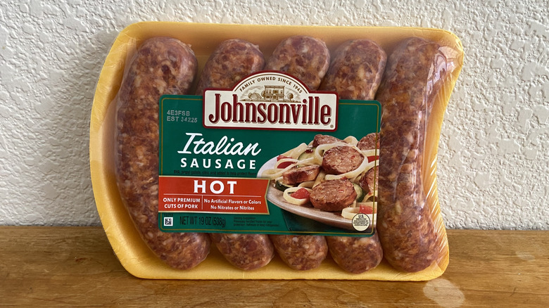 johnsonville hot italian sausage package