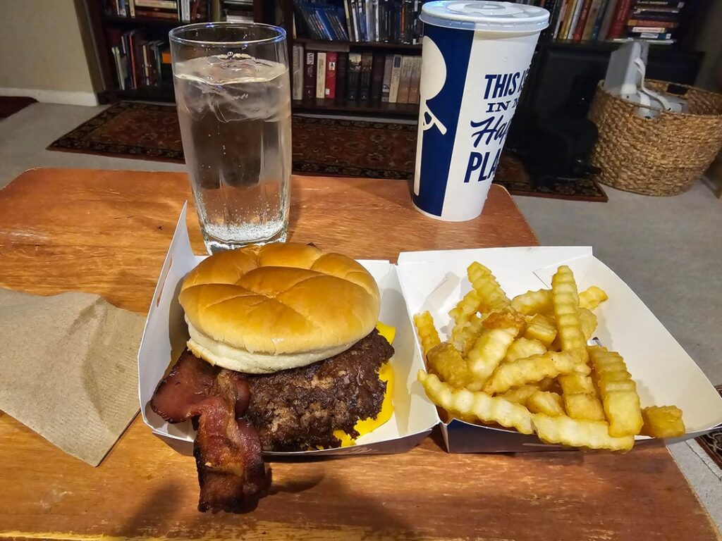 Culver's Double Bacon Value basket.