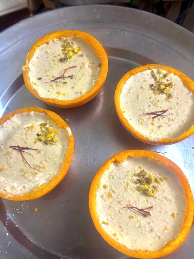 135 cal each orange posset dessert.