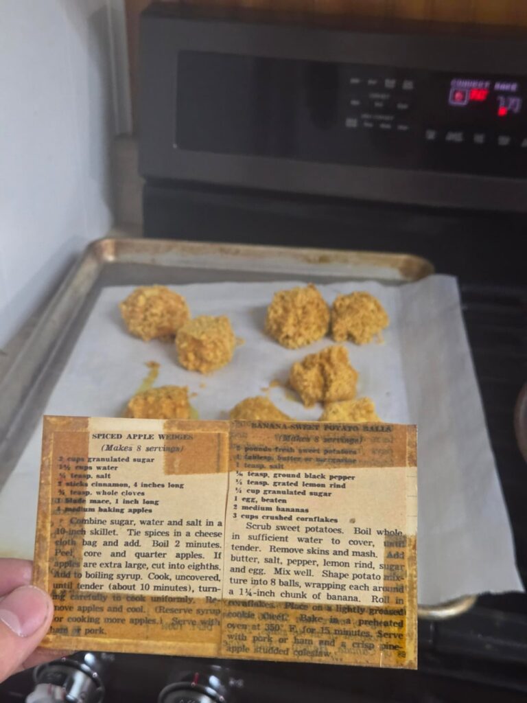 Today in the Old Recipe Box: Banana-Sweet Potato Balls Today in the Old Recipe Box: Banana-Sweet Potato Balls