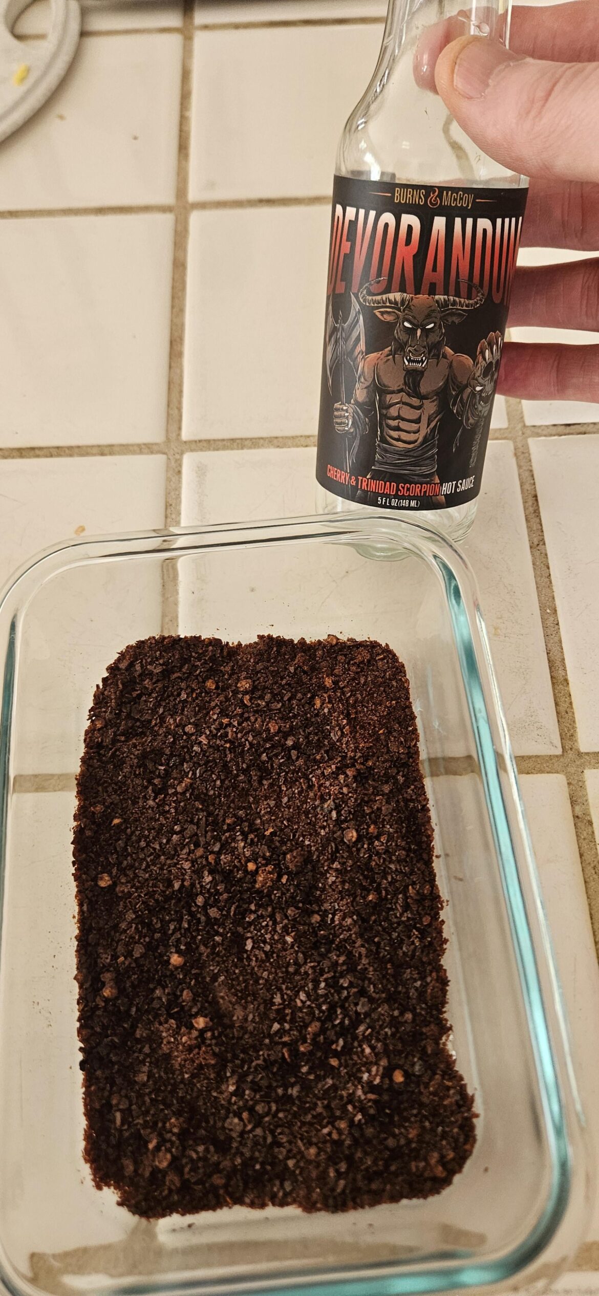 An attempt at powderizing hot sauce