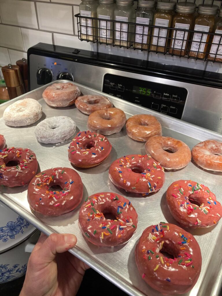 Just made yeasted donuts using Alton Brown’s recipe!