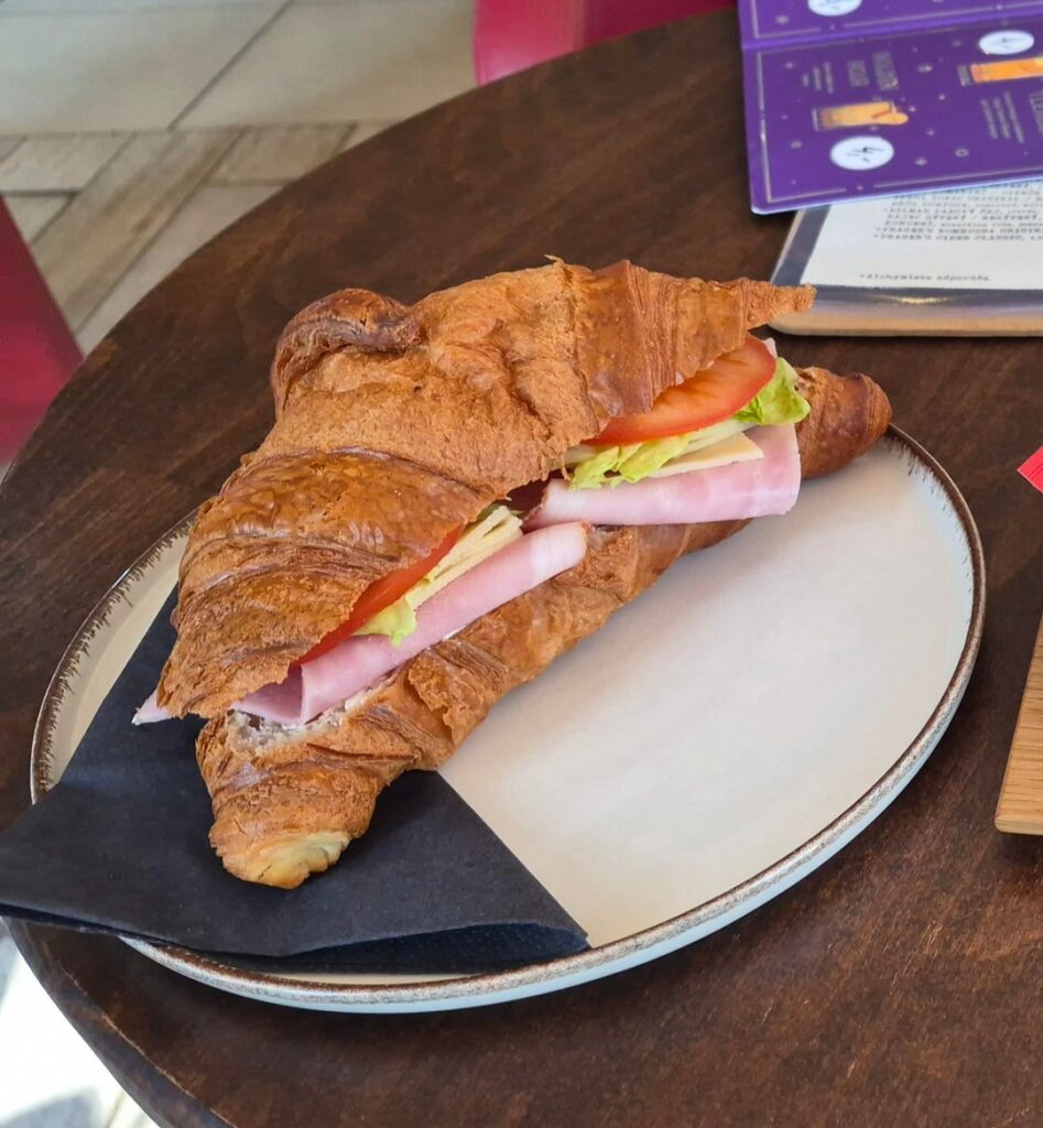 Calories in this croissant? Cappuccino for scale