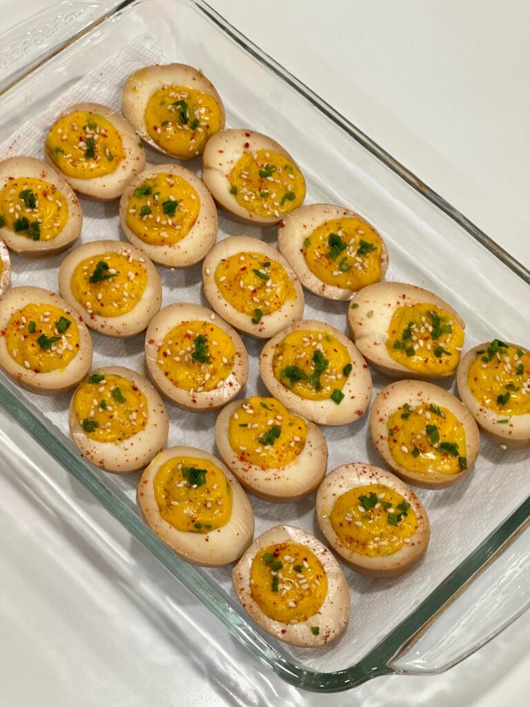 Korean inspired, mayak gyeran 마약계란 deviled eggs