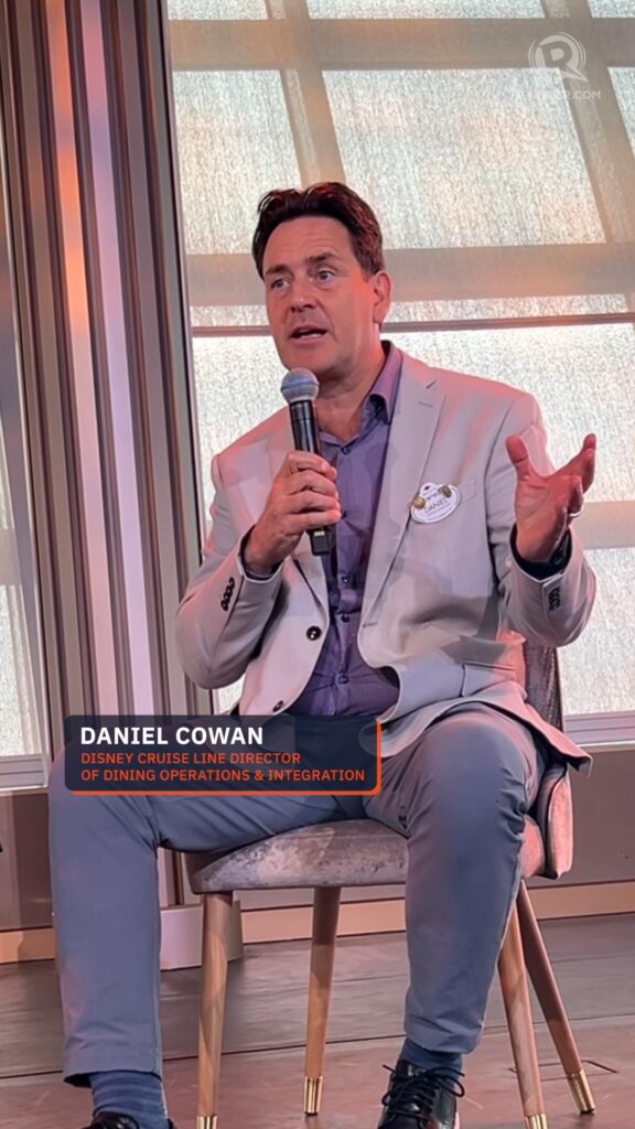 Why does the Disney Cruise Line offer rotational dining on its ships? WATCH: Daniel Cowan, the director of dining operations and integration of the Disney Cruise Line, explains how rotational dining became an integral part of the Disney cruise experience across all its ships — including the Disney Adventure, which sets sail from Singapore. The concept ensures that all cruise guests can try all the themed restaurants on board. | via Juno Reyes/Rappler