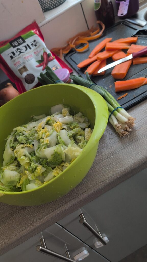 Made my first batch of kimchi in a long time!