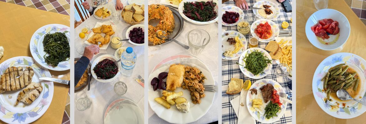 My mom cooked for me the last 4 days ( In Greece)
