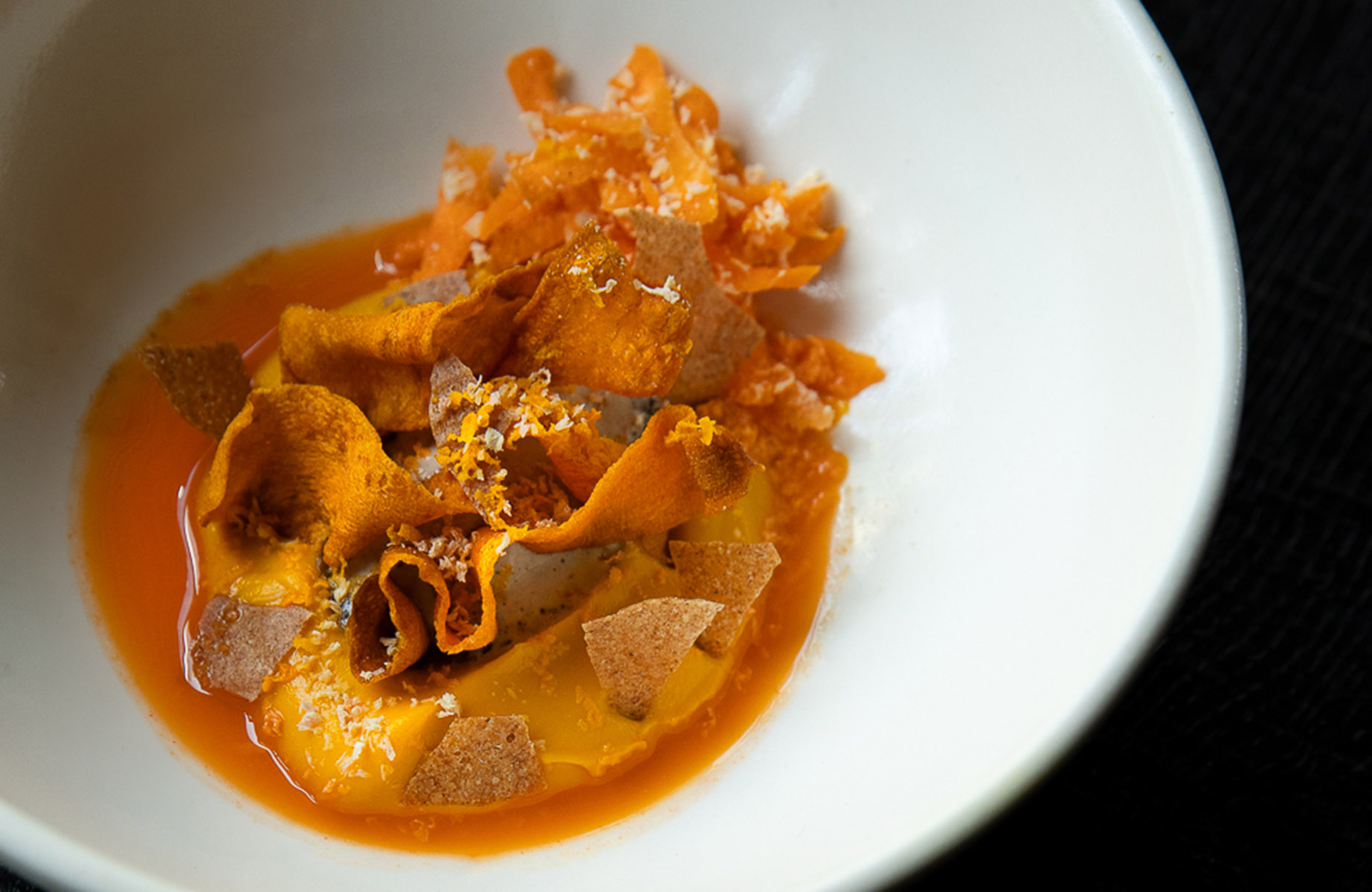 Carrot and truffle at Maison Aribert. © PAM STUDIO/Maison Aribert
