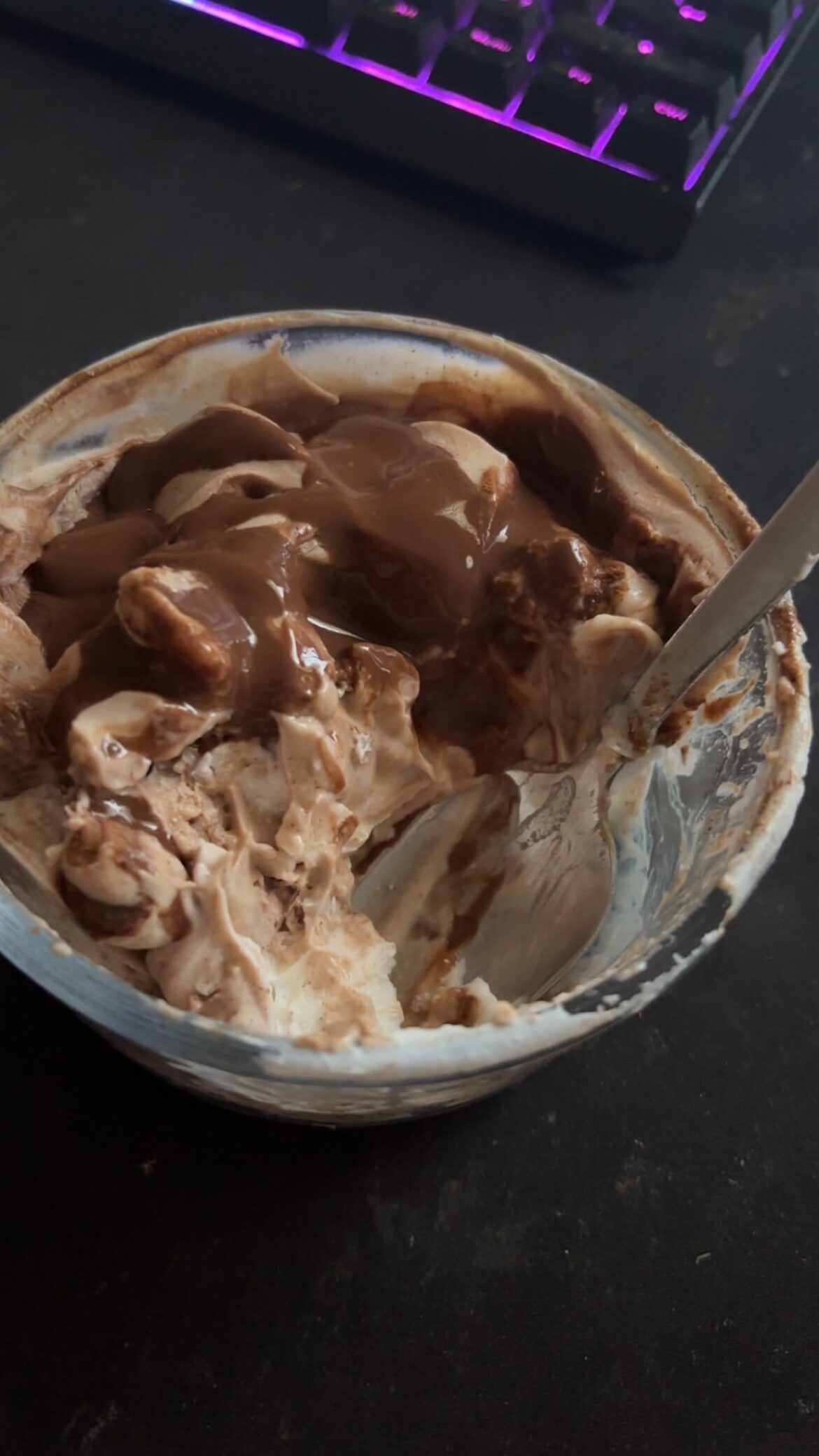 Yummy yogurt ice cream bowl