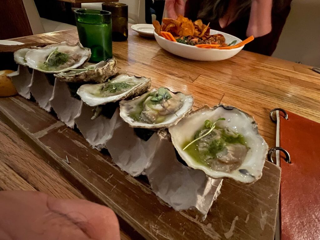 Oysters, Ribeye and Cheesecake because why not?!