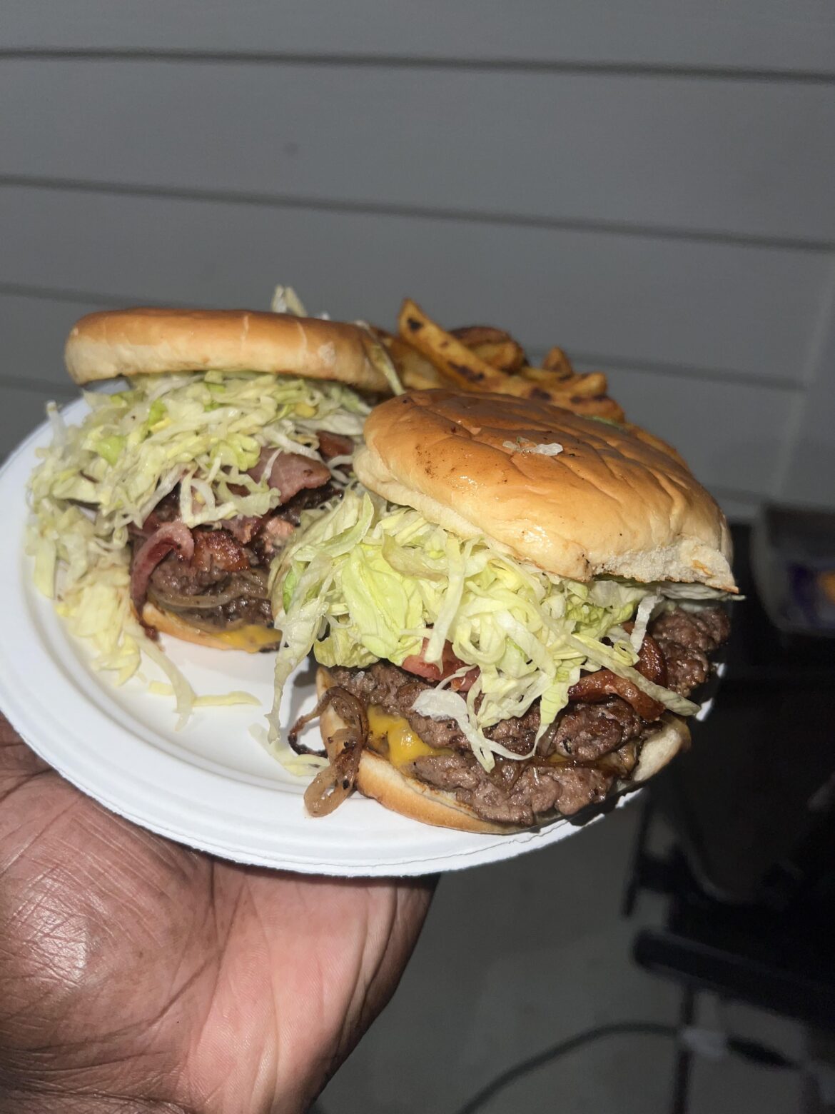 Smash bacon burgers tonight