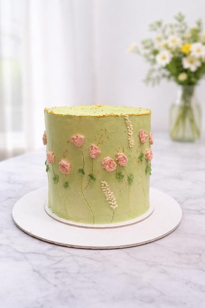 Chocolate cake with raspberry and mascarpone cream cheese filling , my first cake with rosette