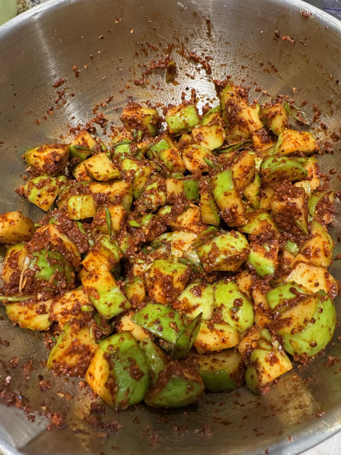 Made some chayote kkakdugi today!