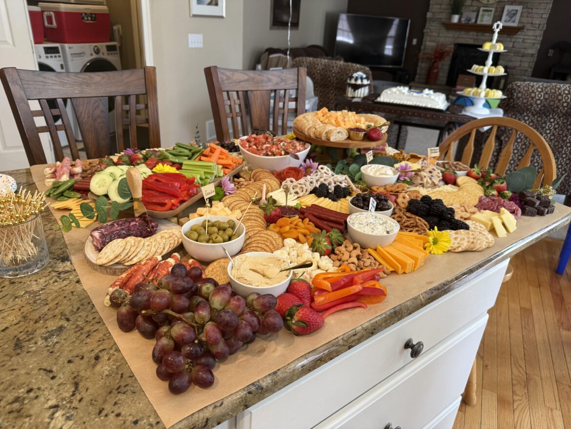 My sister made this incredible charcuterie table for my sons birthday