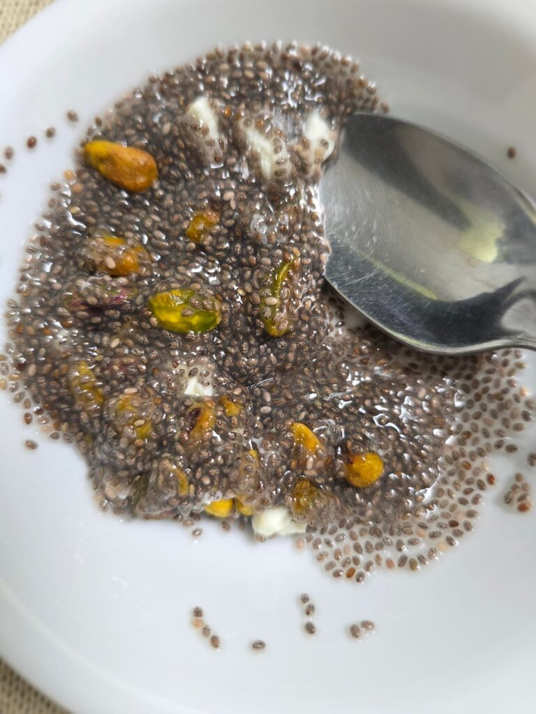 Chia seed porridge with stuff
