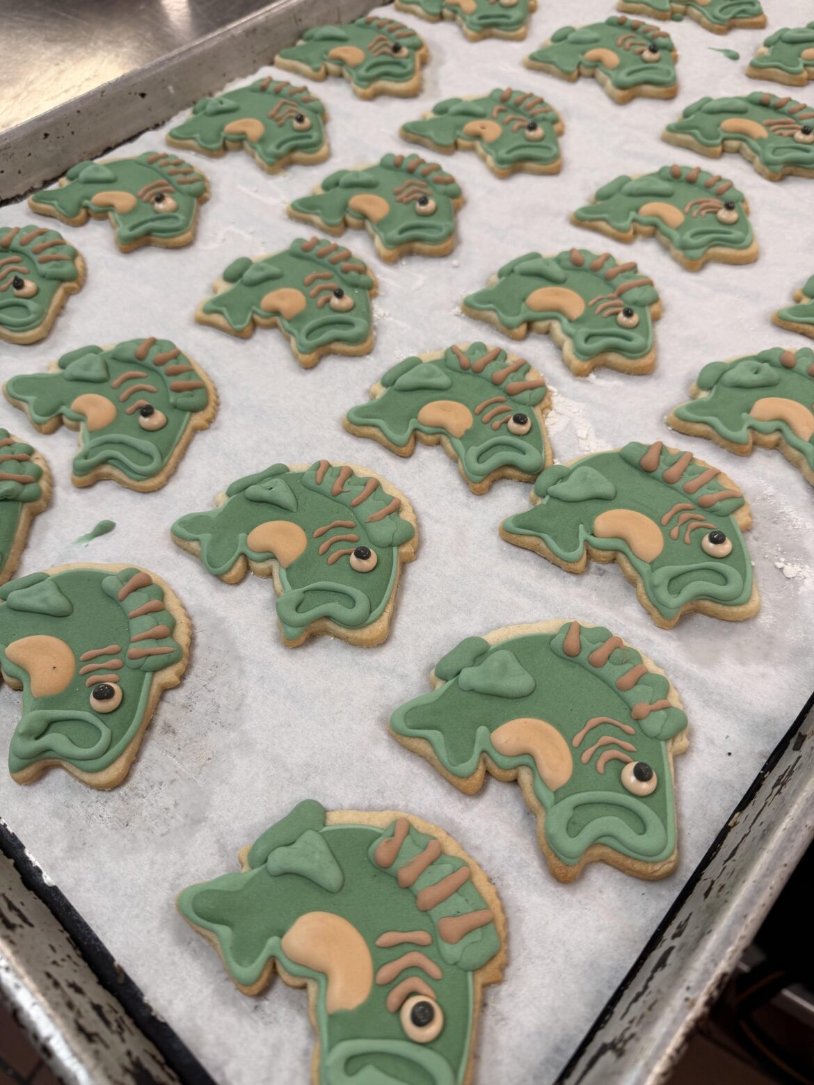 I got to make bass fish cookies for the bass master classic this year c: