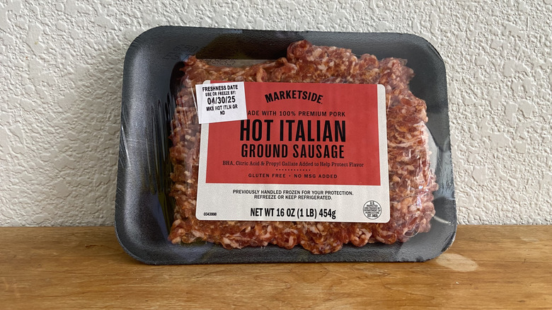 marektside hot italian sausage package
