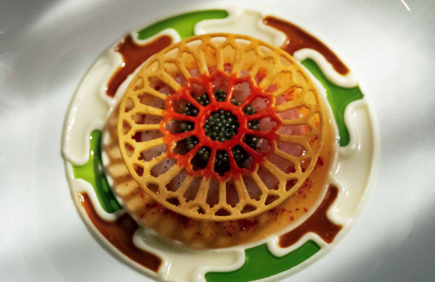 The "Rose Window", a tribute to Notre-Dame Cathedral in Reims at Arbane. © Nicolas Quiniou Voyage Voyage Magazine/Arbane