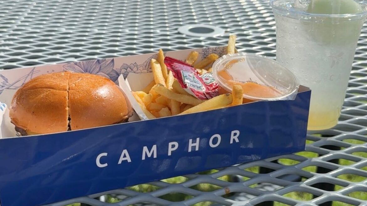 Camphor is serving a $50 burger meal at BNP Paribas Open. We tried it