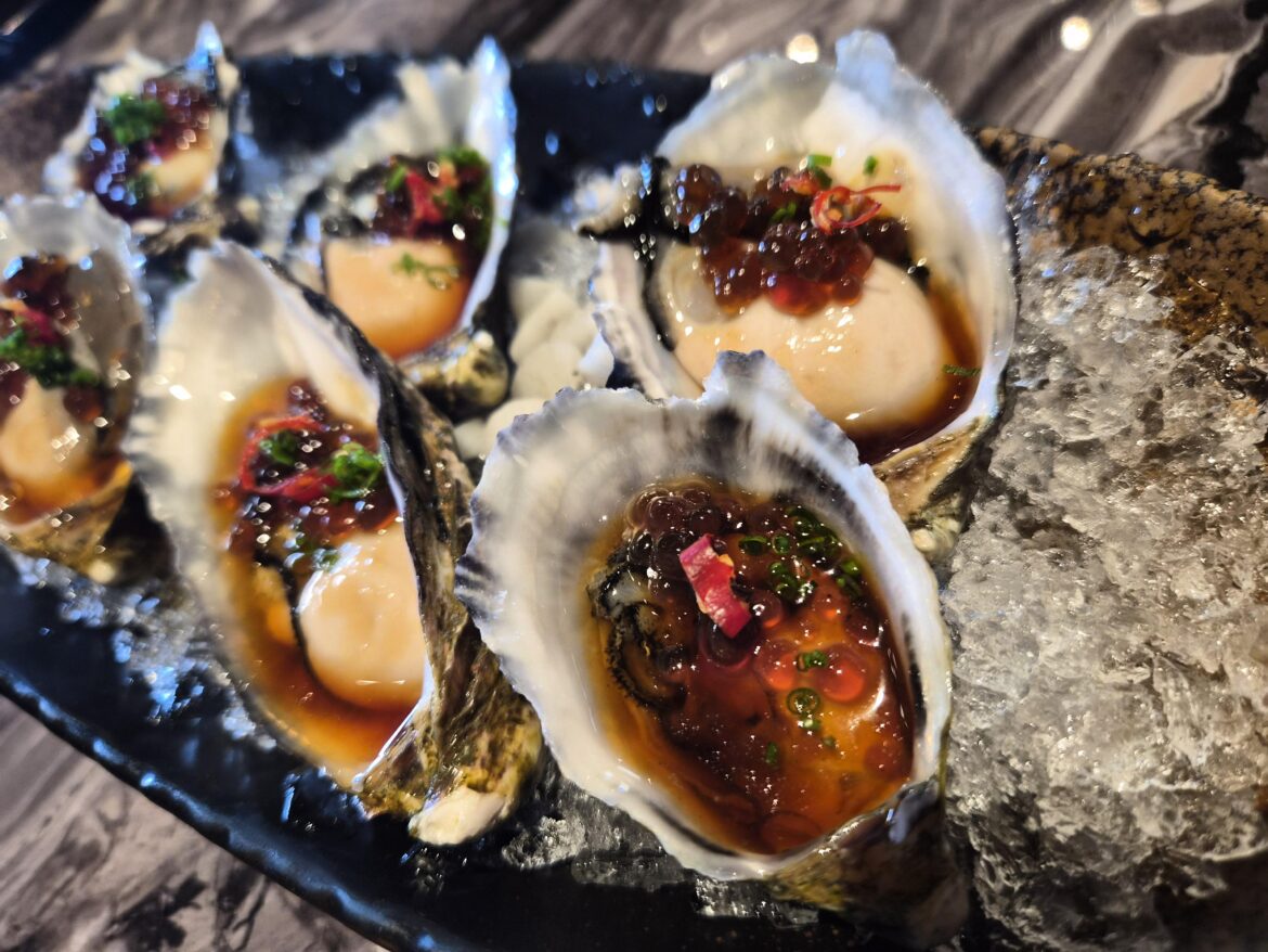 Natural Oysters with Ponzu Jelly and Chilli