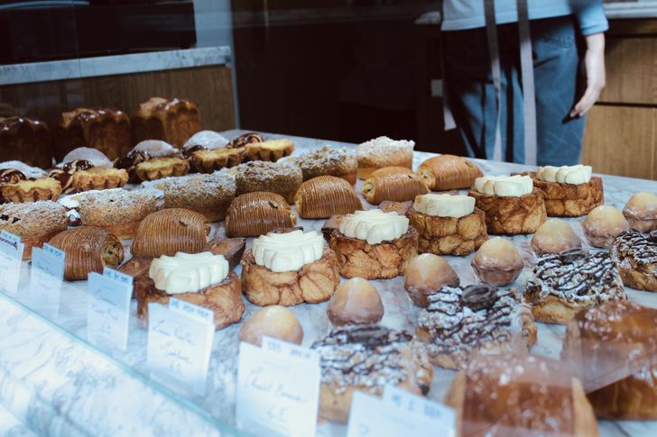 Pastries and baked goods are displayed in Titipainpain in Apgujeong, a neighborhood in southern Seoul, Feb. 28. Korea Times photo by Kim Sur-hyun