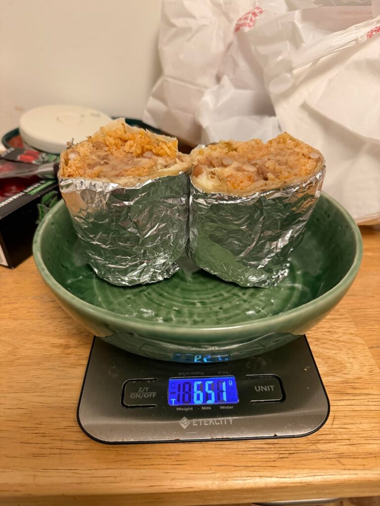 Beans rice and cheese burrito?