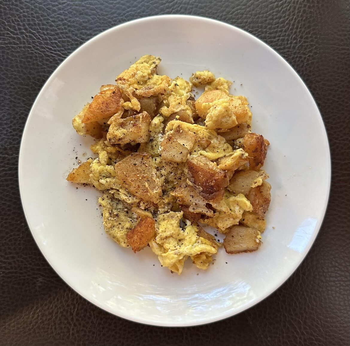 Scrambled Eggs and Fried Potatoes