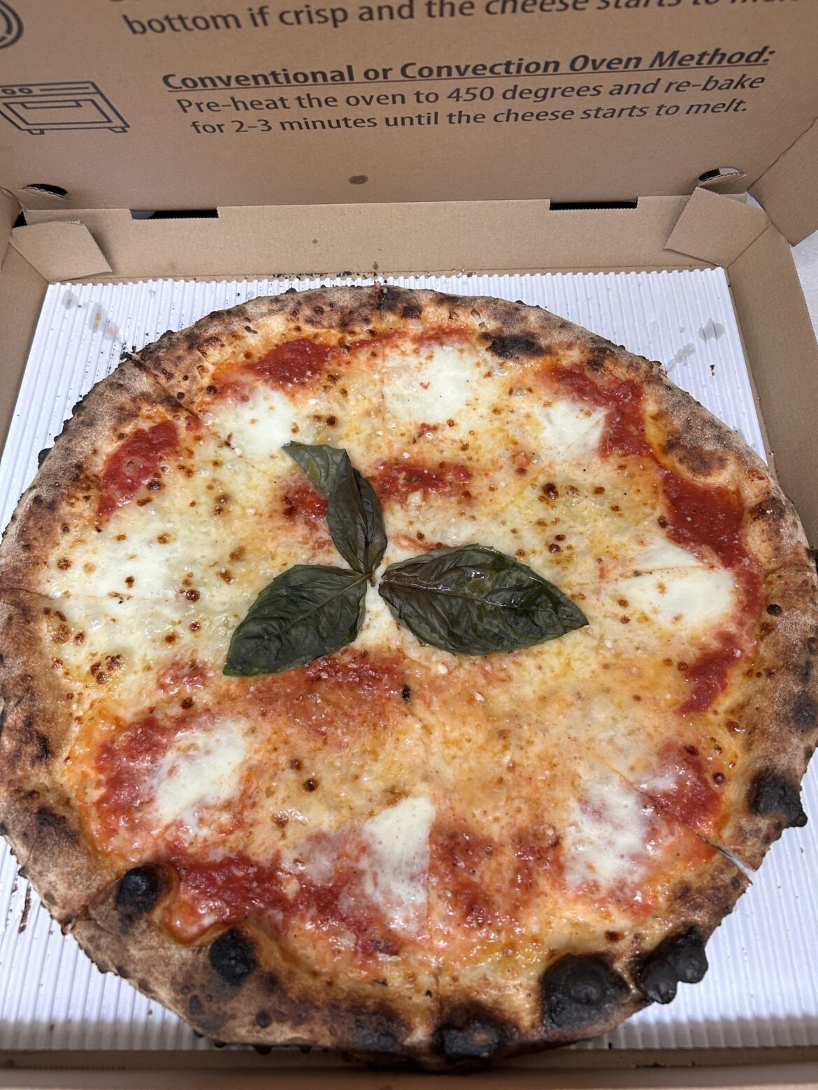 So delicious and a new addiction. Best pizza in South Austin imho. They also have extra Pecorino, chili oil, chopped basil, and fresh garlic.