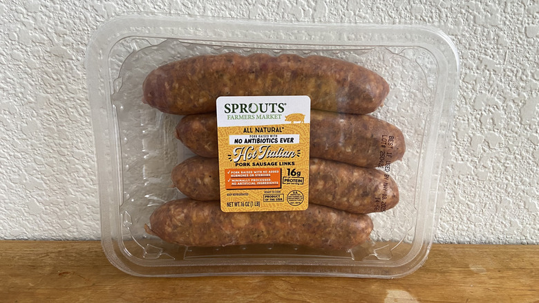 Sprouts hot Italian sausage package