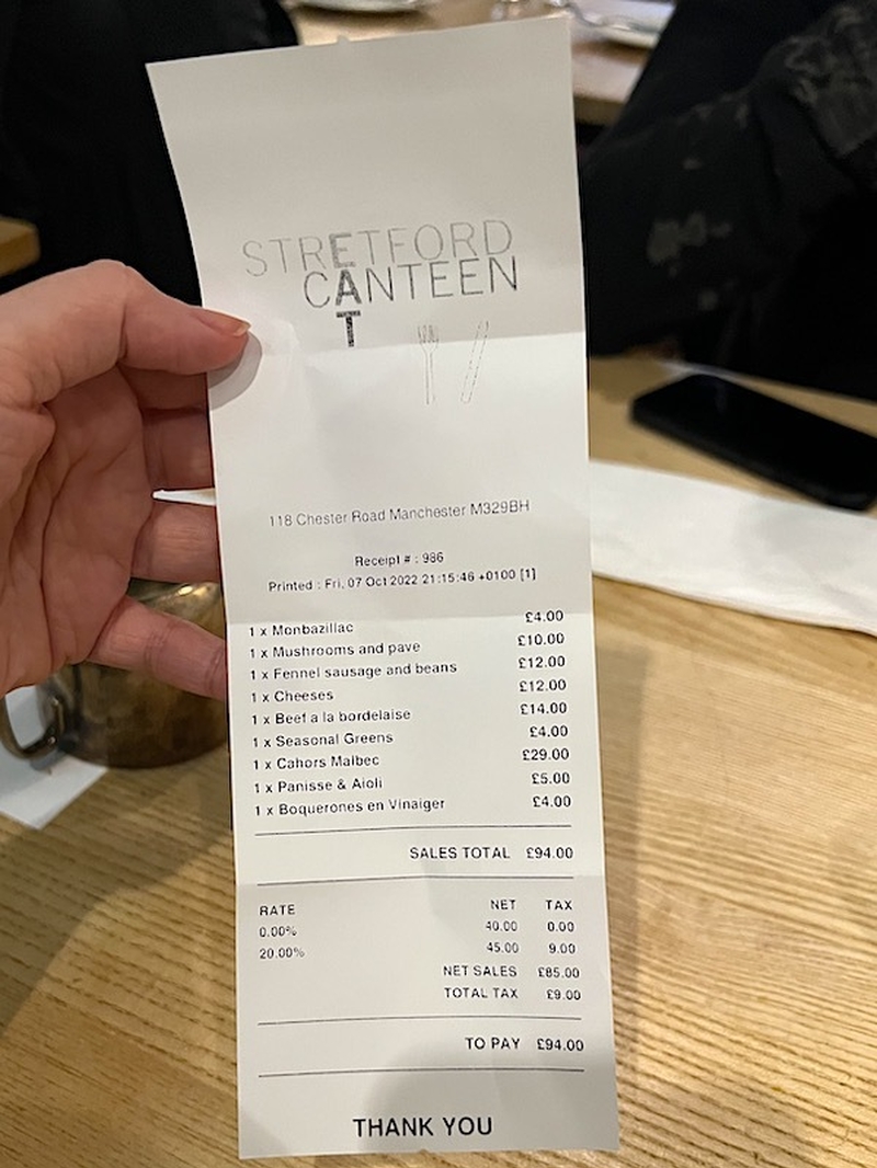 Stretford Canteen Bill