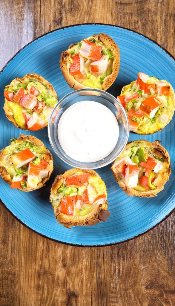 Crispy Baked Egg & Crab Bites