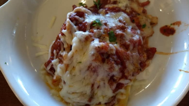Olive Garden Lasagna Classico in a dish