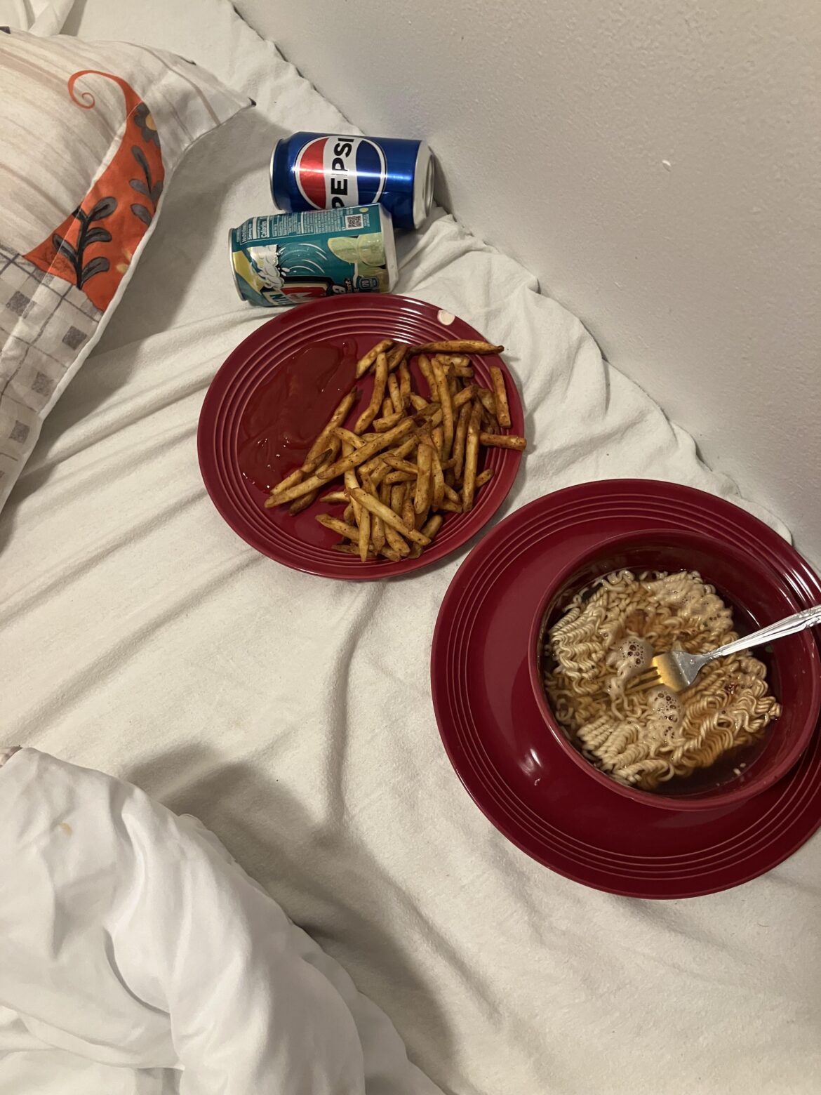 Brothers breakfast I try to tell him to eat healthier this was at 8 am