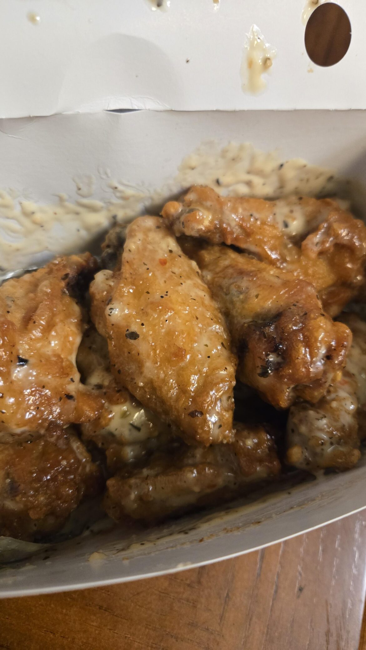 Its been a while. Checkers garlic parm wings