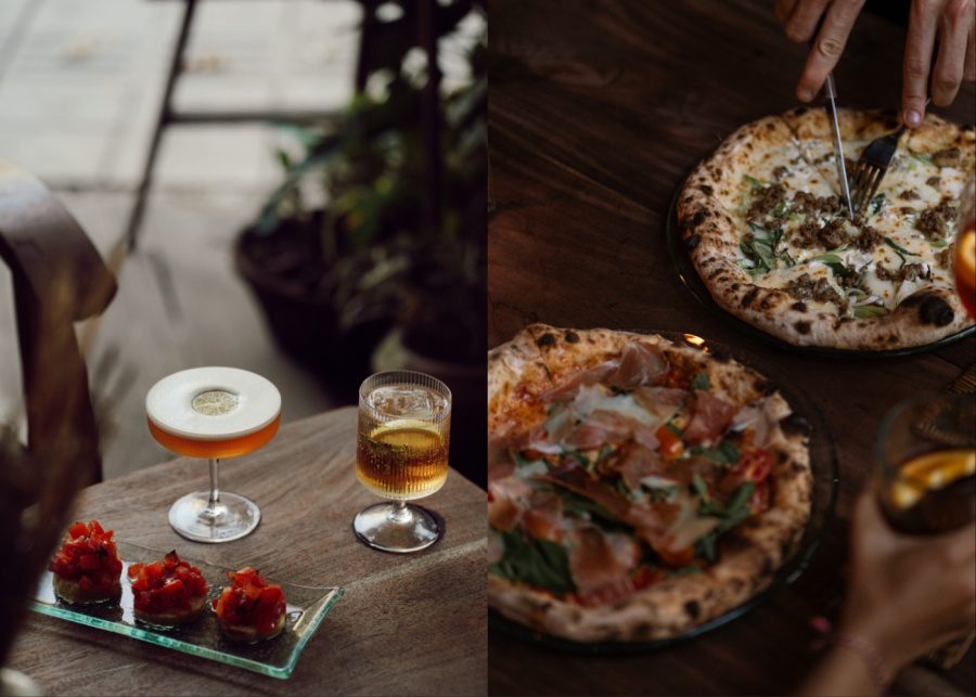 The cocktails, starter and pizza at ARTE in Ubud and Pererenan, Canggu - one of the best Italian restaurants in Bali Indonesia