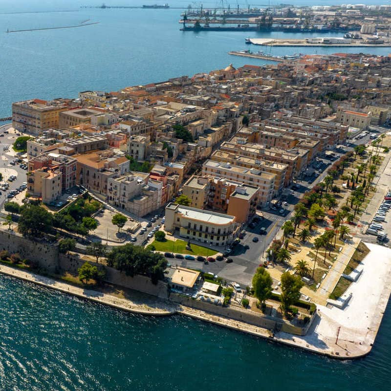 Aerial View Of Taranto Old Town, Italy
