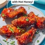 Air fryer chicken wings pin image 2.