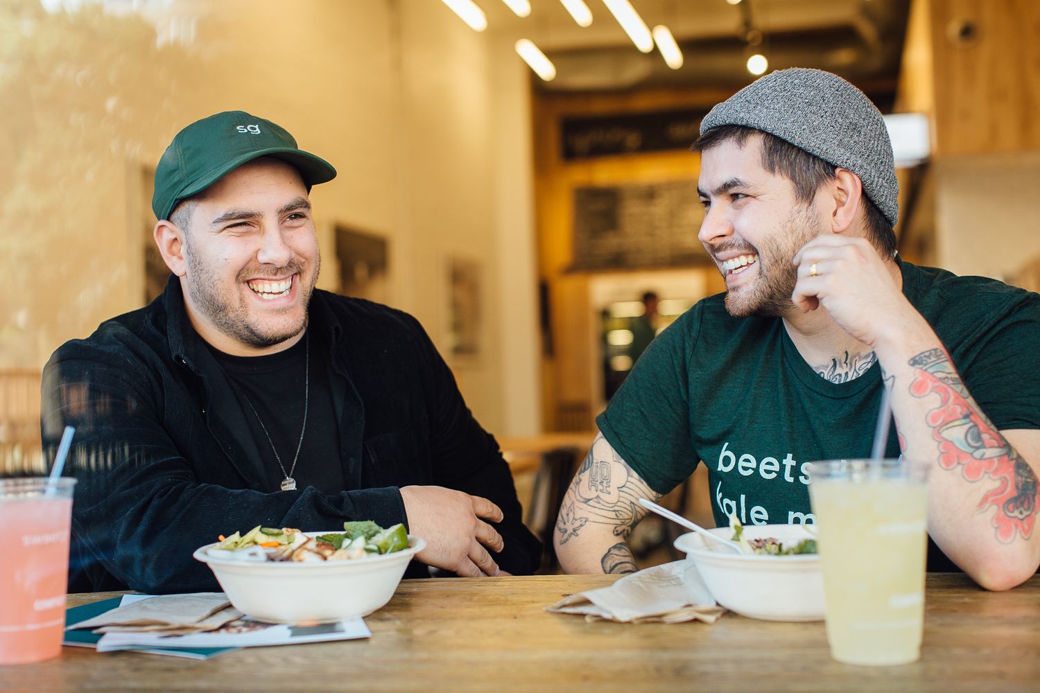 Image may contain Human Person Hat Clothing Apparel Restaurant and Dating