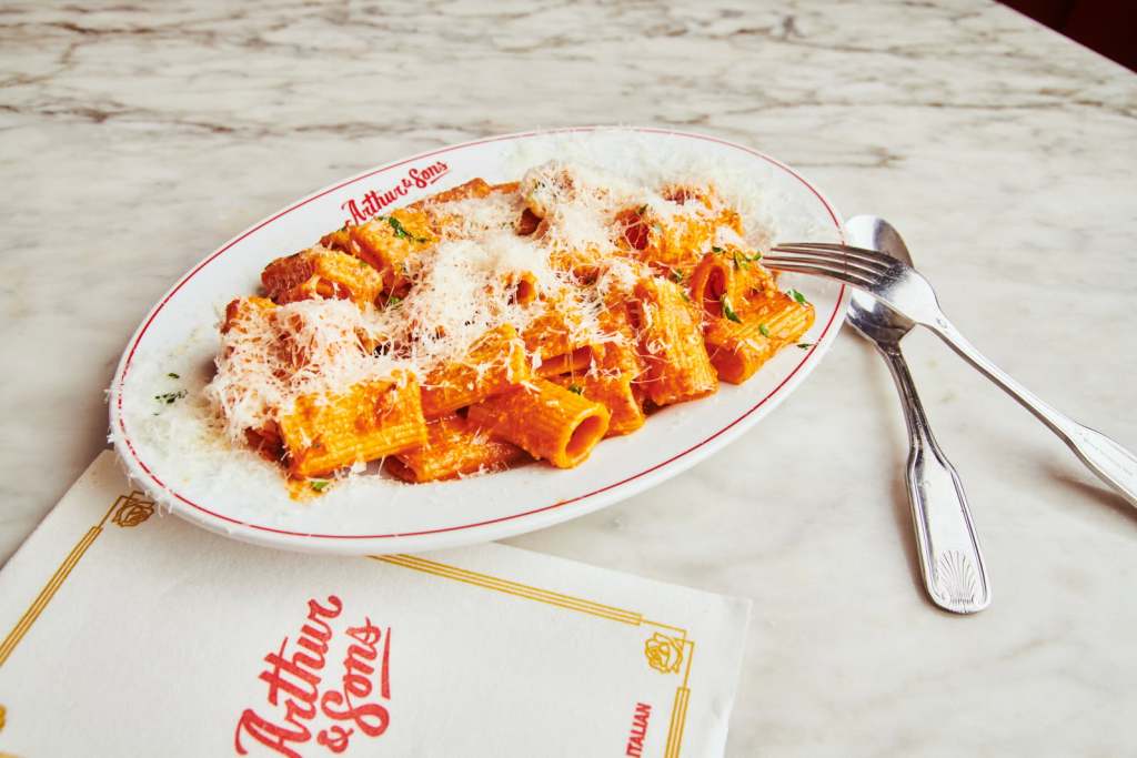 Spicy rigatoni alla vodka is a throwback recipe from Joe Isidori’s grandparents’ restaurant in New York. (Photo: Courtesy of Arthur & Sons)