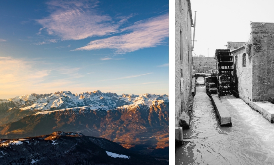 Brenta Alps and Mill on the Brenta River in Padua