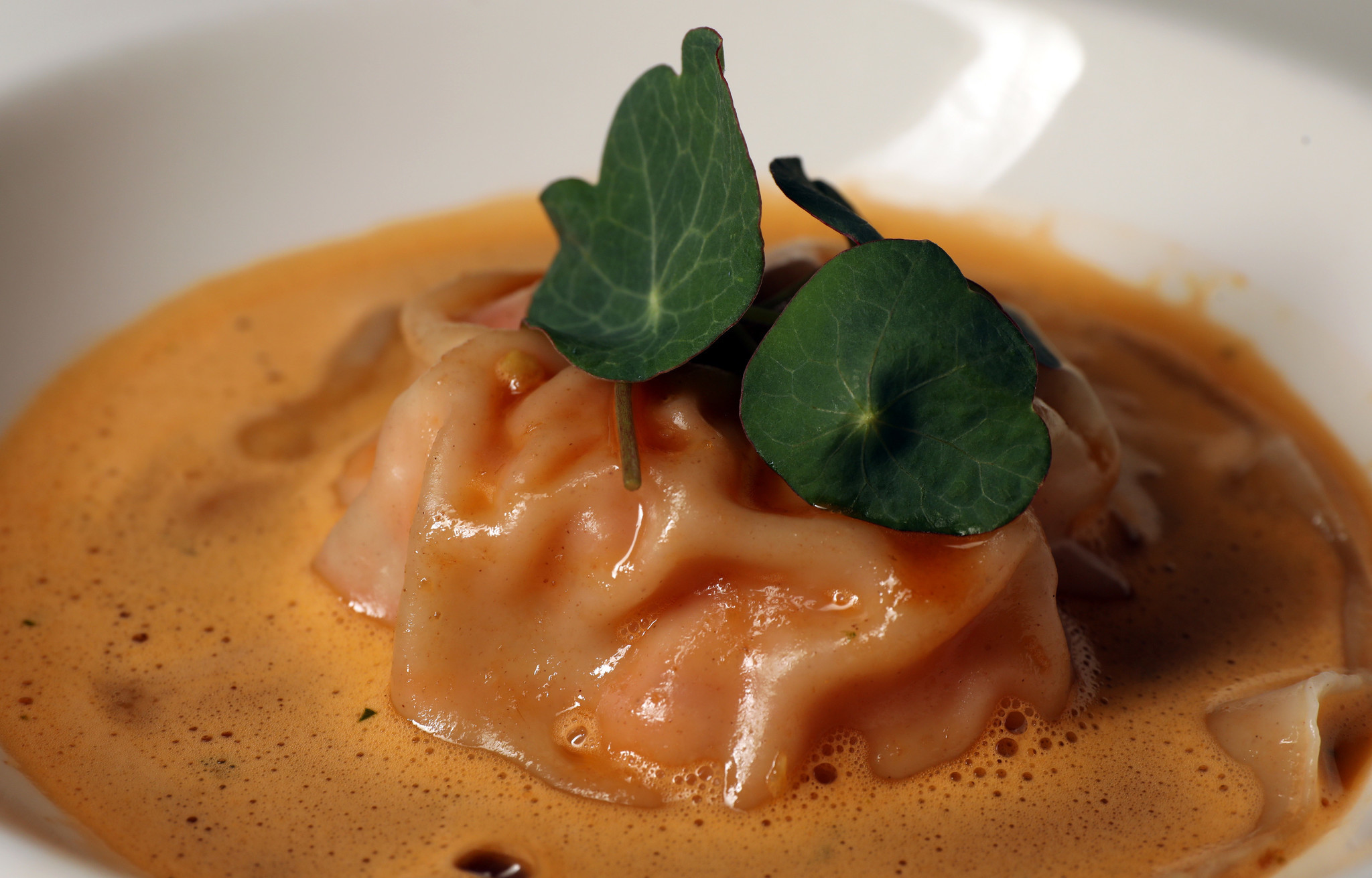 The lobster ravioli at Silencieux, a small and intimate room in Winnetka.