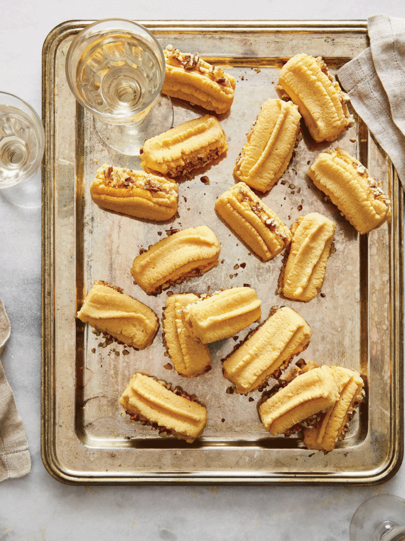 PIMENTO CHEESE STRAWS
For Georgia chef Mimi Maumus, the only thing better than a cheese straw is one stuffed with pimento cheese.
> Get the recipe