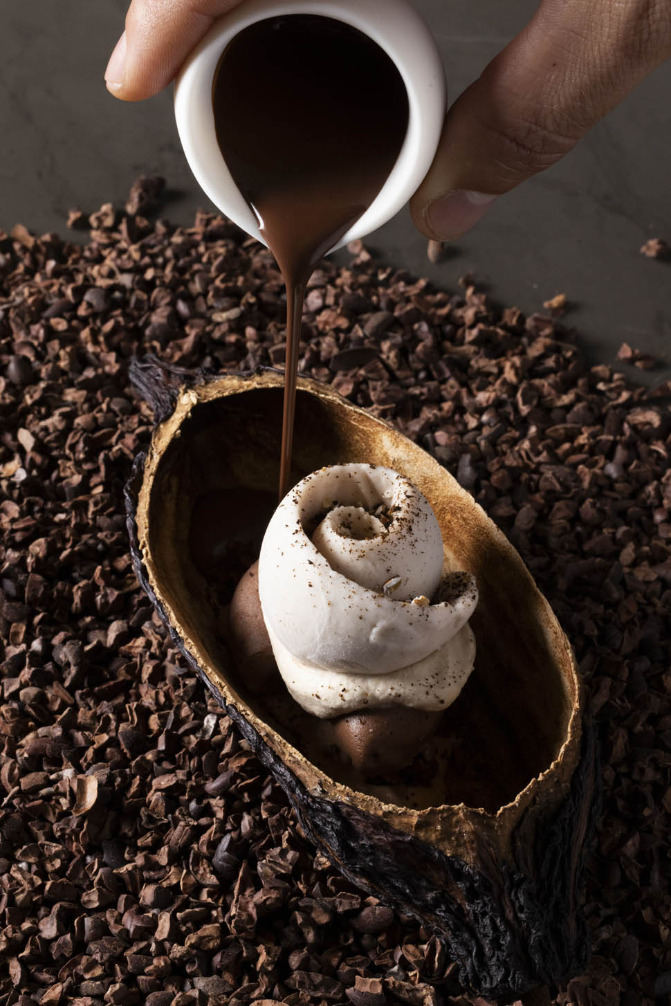 Cioccolato e caffe della manufacture Alain Ducasse a Parigi e gelato al grano saraceno