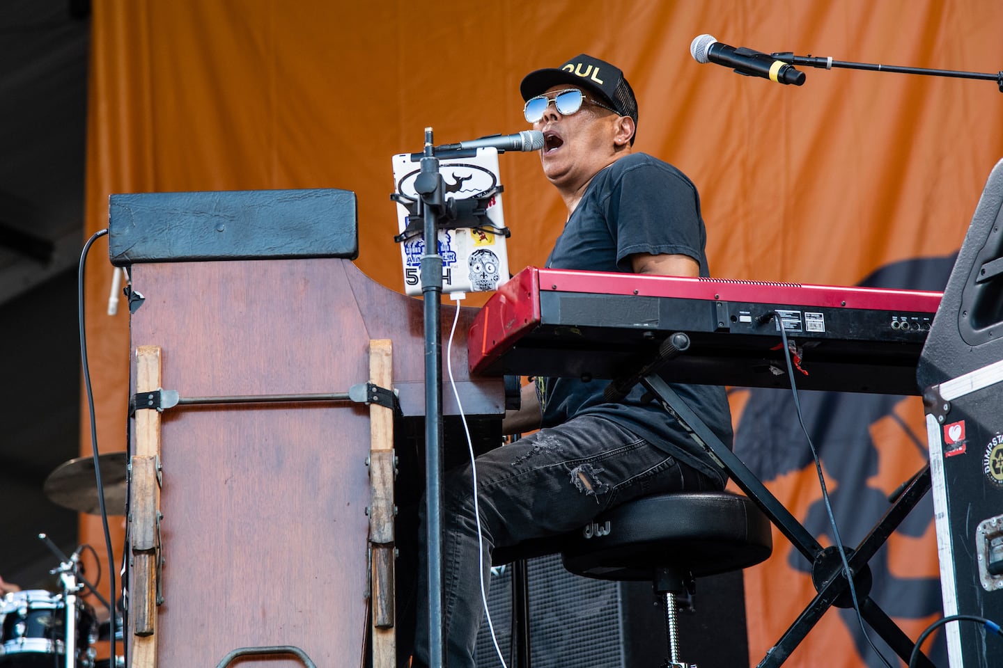 Ivan Neville of Dumpstaphunk performs at the New Orleans Jazz and Heritage Festival, on Sunday, May 1, 2022, in New Orleans.