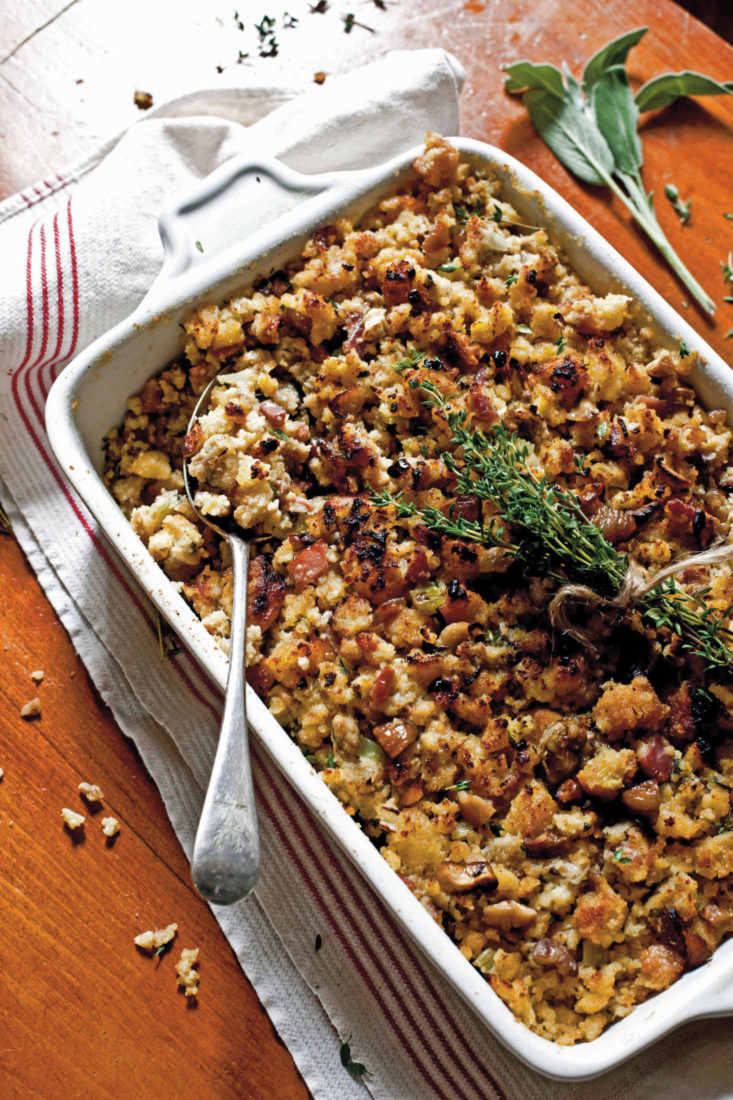 CORNBREAD OYSTER DRESSING
Chef Edward Lee of 610 Magnolia in Louisville, Kentucky, shares his recipe for oyster dressing—a complex balance of salt and sweet that will stand up to all the other flavors at the holiday table.
> Get the recipe